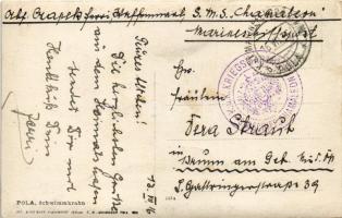 1916 Pola, Pula; Schwimmkrahn / Óriás úszódaru a hajógyárban / WWI Austro-Hungarian Navy, K.u.K. Kri...