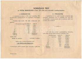 Budapest 1954. "Ötödik Békekölcsön" nyereménykölcsön kötvény 100Ft-ról, szárazpecséttel T:...