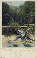 Tátra caves with waterfall