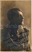 1923 Magyar katona / Hungarian military, soldier. Fotoatelier Divald & Co. (Kassa, Kosice) photo (tűnyomok / pin marks)