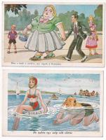 4 db régi humoros képeslap párokkal (Karinger)