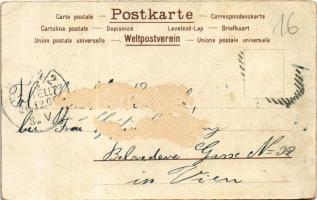 1900 Cat and dog drinking wine. litho (Rb)