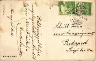 1918 Boldog karácsonyi ünnepeket / Christmas Mode. B.K.W.I. 3142-1. s: Mela Koehler (lyuk / pinhole)