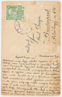 1914 Bondone magyar katonák sítalpon fotólap