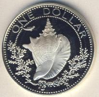 Bahama-szigetek 1976. 1$ Ag "Kagyló" T:PP