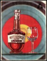 cca 1968 Muskotály likőrbor, a Balatonfüredi Állami Pincegazdaság reklámja, karton attrap, jó állapotban, 30×23 cm