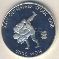 Dél-Korea 1988. 5000W Ag "Olimpia-bírkózás" T:PP