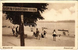 1930 Budapest III. Rómaifürdő, Római fürdői Duna strand (fa)