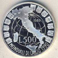 Olaszország 1989. 500L Ag "Labdarúgás" T:PP