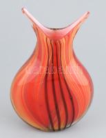 L. Dal Borgo Murani Venezia: Design váza. Jelzés nélkül, hibátlan kézzel készült darab, m: 20,5 cm