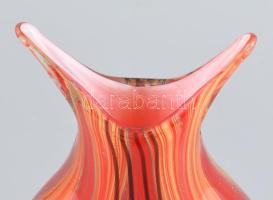 L. Dal Borgo Murani Venezia: Design váza. Jelzés nélkül, hibátlan kézzel készült darab, m: 20,5 cm