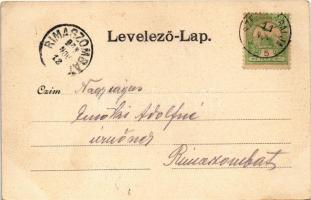 1902 Szepesváralja, Spisské Podhradie; vár, utca részlet / Spissky hrad / street view, castle ruins ...