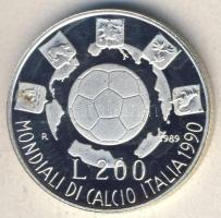 Olaszország 1989. 200L Ag "Labdarúgás" T:PP