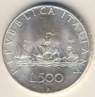 Olaszország 1966. 500L Ag "Kolombusz hajója" T:2