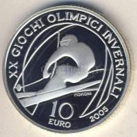 Olaszország 2005. 10€ Ag "Olimpia-síelés" T:PP