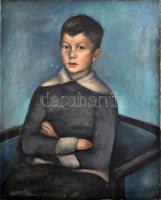 Gyenes Gitta (1888-1960): Fiú portré. Olaj, vászon, jelezve jobbra lent, apró felületi sérülésekkel, 72×58 cm