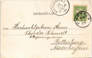 1906 Csetnek, Stítnik; Evangélikus templom belseje, Fő utca / Lutheran church interior, main street....