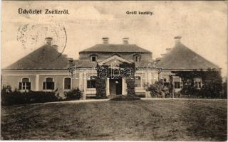 1910 Zselíz, Zeliezovce (Bars); Gróf Breunner kastély. Fogyasztási szövetkezet kiadása / castle