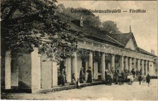 Szobránc, Szobráncfürdő, Kúpele Sobrance; Fürdőház. Halász Sándor fényképész kiadása / spa, bathhouse