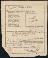 1829 Karánsebes (Caransebes / Karansebesch), osztrák-magyar útlevél / Austro-Hungarian Monarchy passport (Reise-Pass)
