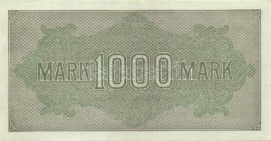 Német Birodalom / Weimari Köztársaság 1922. 1000M (2x) "Wellen" vízjellel, hatjegyű sorszá...