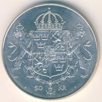 Svédország 1976. 50Kr Ag "XVI.Károly Gusztáv és Szilvia esküvője T:1/2+