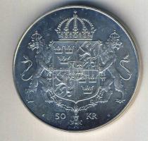 Svédország 1976. 50Kr Ag "XVI.Károly Gusztáv és Szilvia esküvője T:1/2+