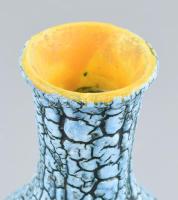 Bán Károly: Retró kerámia váza, jelzett, hibátlan, m: 16,5 cm