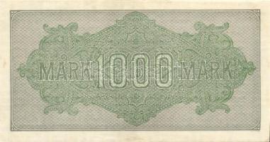 Német Birodalom / Weimari Köztársaság 1922. 1000M "Mäander" vízjellel, barna hatjegyű sors...