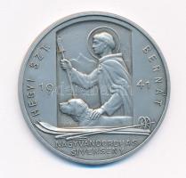 Berán Nándor (1889-1965) 1941. "Hegyi Szent Bernát - Nagyvándordijas Siverseny" egyoldas Al díjérem, hátoldalán "Berán N BPest" gyártói jelzéssel (43mm) T:1-