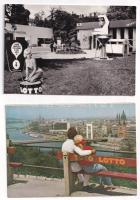 4 db modern Totó-lottó reklám képeslap / 4 MODERN lottery advertisement postcards
