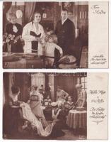 4 db RÉGI színész képeslap / 4 pre-1945 acting motive postcards: actors and actresses