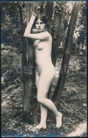 cca 1925 Női akt, erotikus fotó, szép állapotban, 13,5×8,5 cm