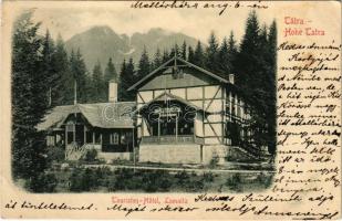 Tátralomnic, Tátra-Lomnicz, Tatranská Lomnica (Magas-Tátra, Vysoké Tatry); Touristen-Hotel / Turista szálloda / tourist hotel (EB)