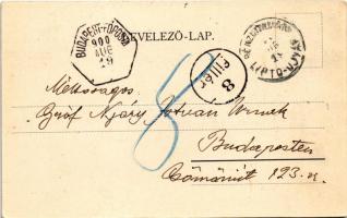 1900 Tátra, Magas-Tátra, Vysoké Tatry; Nagy-Tarpataki vízesés. Schmidt Edgar kiadása / Kohlbacher-Wa...