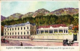 1906 Budapest XII. Újjáépített Dr. Vaskovits-féle Szanatórium és Vízgyógyintézet. Városmajor utca 64-66.
