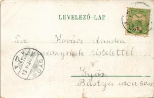 1906 Budapest I. Honvéd szobor. Erdélyi cs. és kir. udvari fényképész felvételei után. litho (szakad...