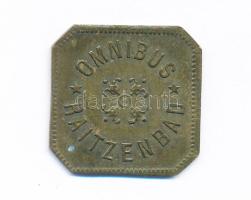 ~20. század eleje "Társaskocsi Ráczfürdő / Omnibus Raitzenbad" Cu közlekedési bárca T:2 pa...