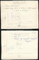 Szegő Gizi (Gis), (1902-1985): Ludas Matyiban megjelent grafikák, karikatúrák vázlatai. 10 db. Vegye...