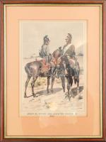 Rudolf Otto von Ottenfeld (1856-1913): Jäger zu Pferd und leichter Dragoner, 1800. (Osztrák könnyűlo...