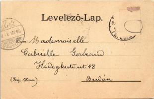 1899 (Vorläufer) Budapest XXII. Budafok, kilátás a MÁV (Magyar Királyi Államvasutak) megállóhelyről,...