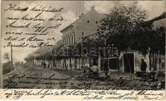 1905 Budapest XXII. Budafok, Dunasor a Takarékpénztár épületével. Kohn és Grünhut kiadása (EK)