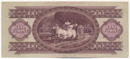 1949. 100Ft "B336 125953" nyomdai papírráncokkal T:III szép papír Adamo F28
