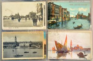 OLASZORSZÁG - Kb. 156 db régi képeslap albumban / ITALY - Cca. 156 pre-1945 postcards in an album