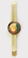 Československý fotbalový svaz (Csehszlovák labdarúgó-szövetség) zománcozott fém nyakkendőcsipesz / Czechoslovak football association enameled metal tie pin