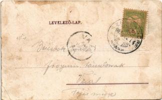 1905 Pilisszentlászló, Üdvözlet Pilis-Szt.-Lászlóról. Szélmalom. litho (fa)