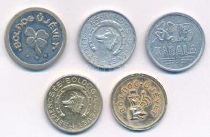 ~1970-1980. 5xklf Al szerencsepénz T:2,2-