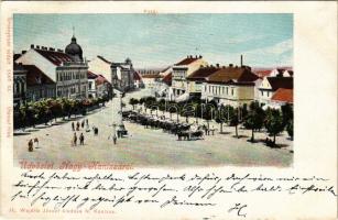 1900 Nagykanizsa, Fő tér, piac. Ifj. Wajdits József kiadása (EK)