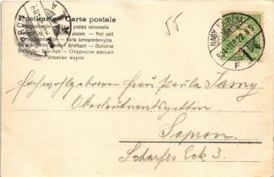 1904 Nagykanizsa, Közös laktanya télen, K.u.K. katonák. Schless Antal kiadása (EK)