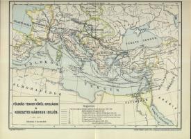 1898 4 db térkép a Képes Világtörténelem c. könyvből / 4 maps